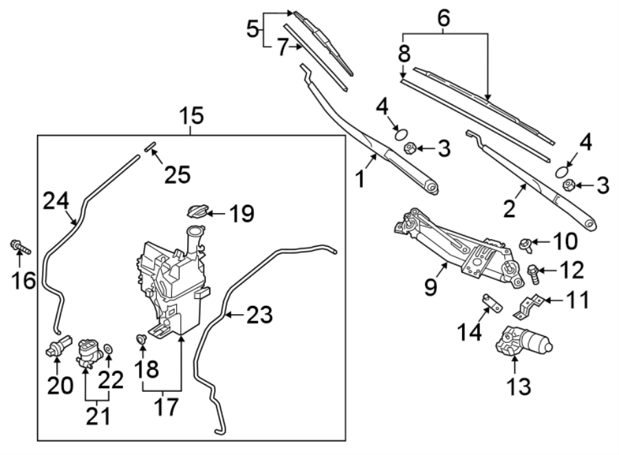 2018 Hyundai Elantra GT Arm. Wiper. Assembly w/shld (driver). Front